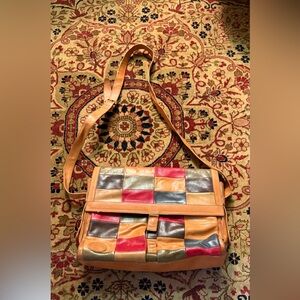 Patchwork Leather Shoulder/Crossbody Bag